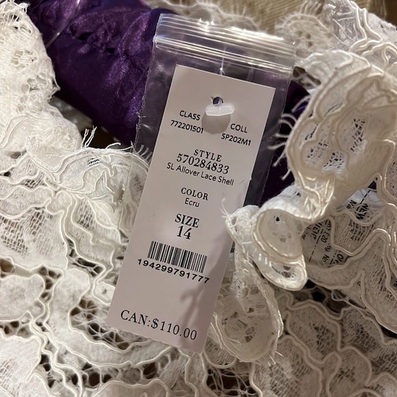 White lace peplum blouse - Picture 6 of 6